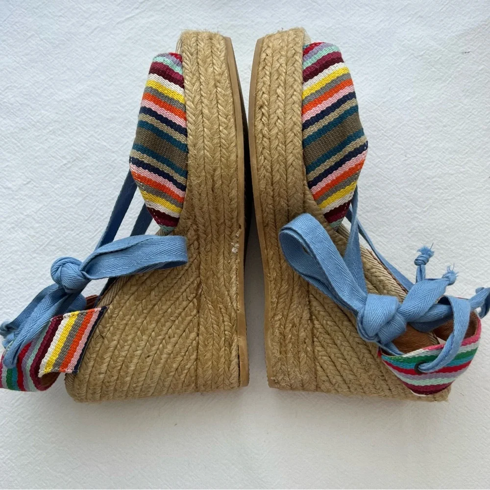 PENELOPE CHILVERS High Catalina Picasso Espadrille Multi Stripe Size 37
